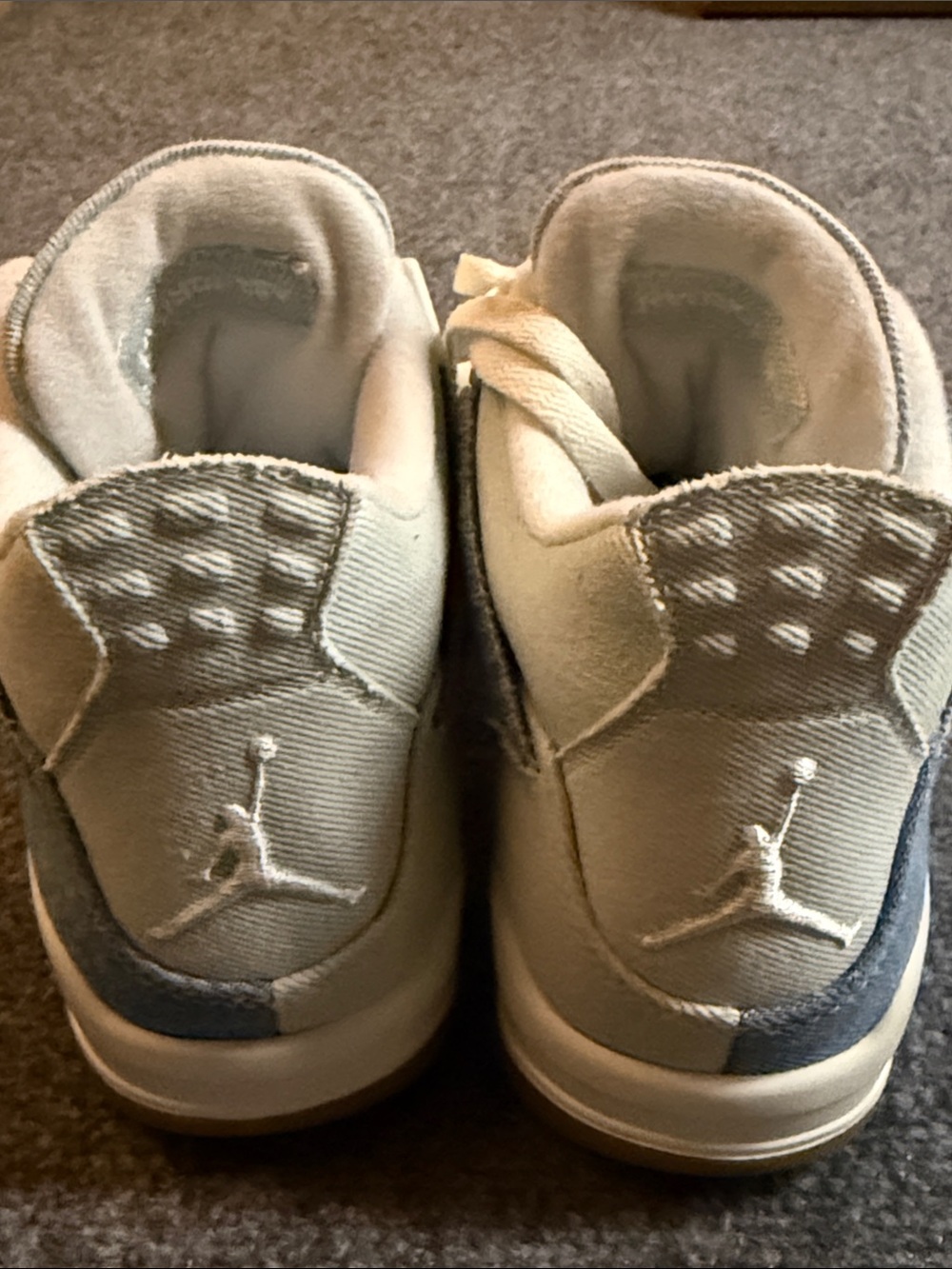 Nike Air Jordan 1 Low Denim Blue High-Top Sneakers - Picture 5 of 7
